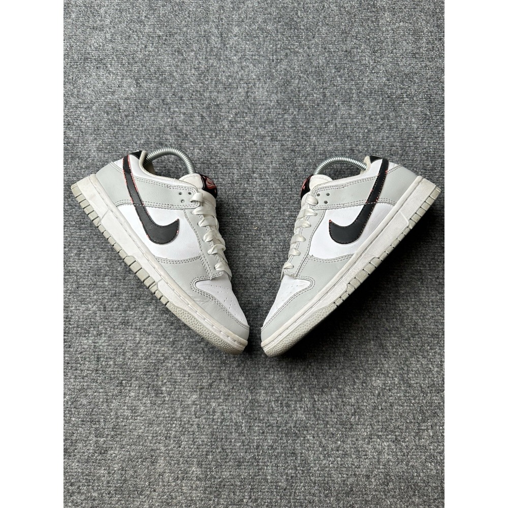 Womens Sneakers Nike Dunk Low White Black Leather, Size US 6